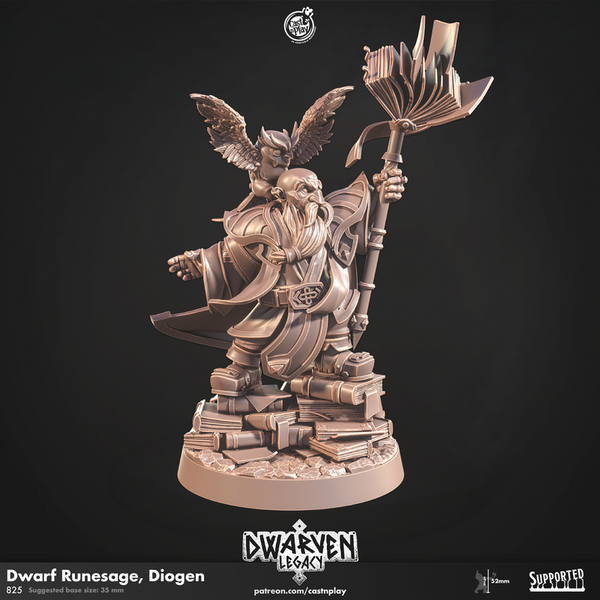 Dwarf Runesage, Diogen 3D-printed model
