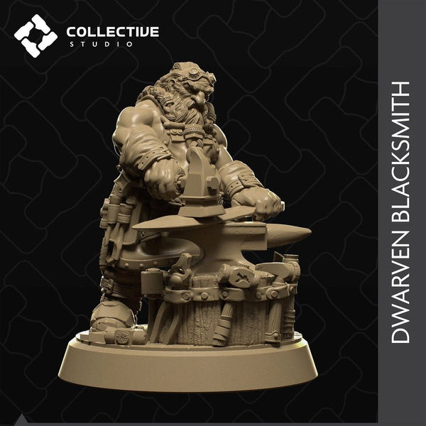 Dwarven Blacksmith 3D-printed model