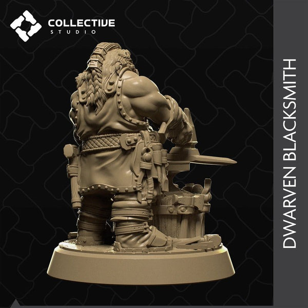 Dwarven Blacksmith 3D-printed model
