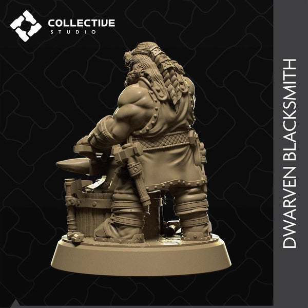 Dwarven Blacksmith 3D-printed model