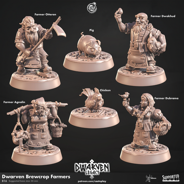Dwarven Brewcrop Farmers 3D-printed model