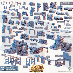 Dwarven City Modular Mine 3D-printed model