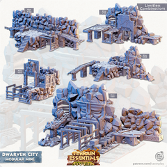 Dwarven City Modular Mine 3D-printed model