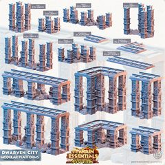 Dwarven City Modular Platforms 3D-printed model