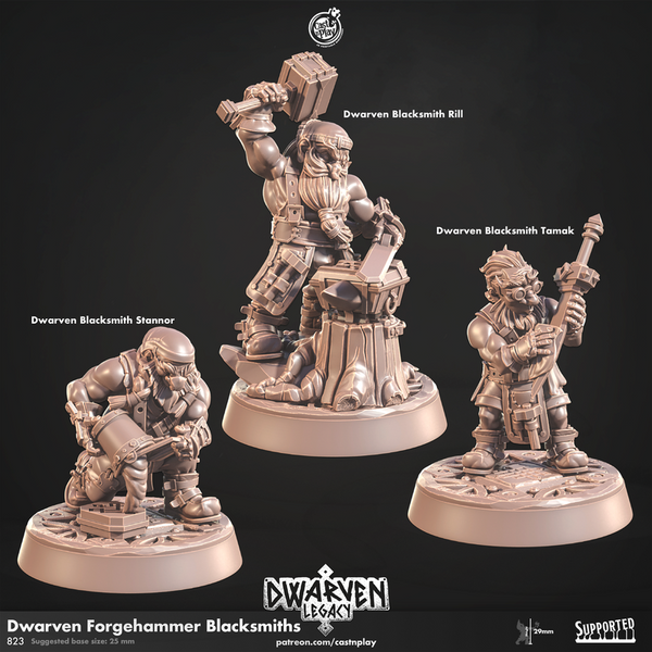Dwarven Forgehammer Blacksmiths 3D-printed model