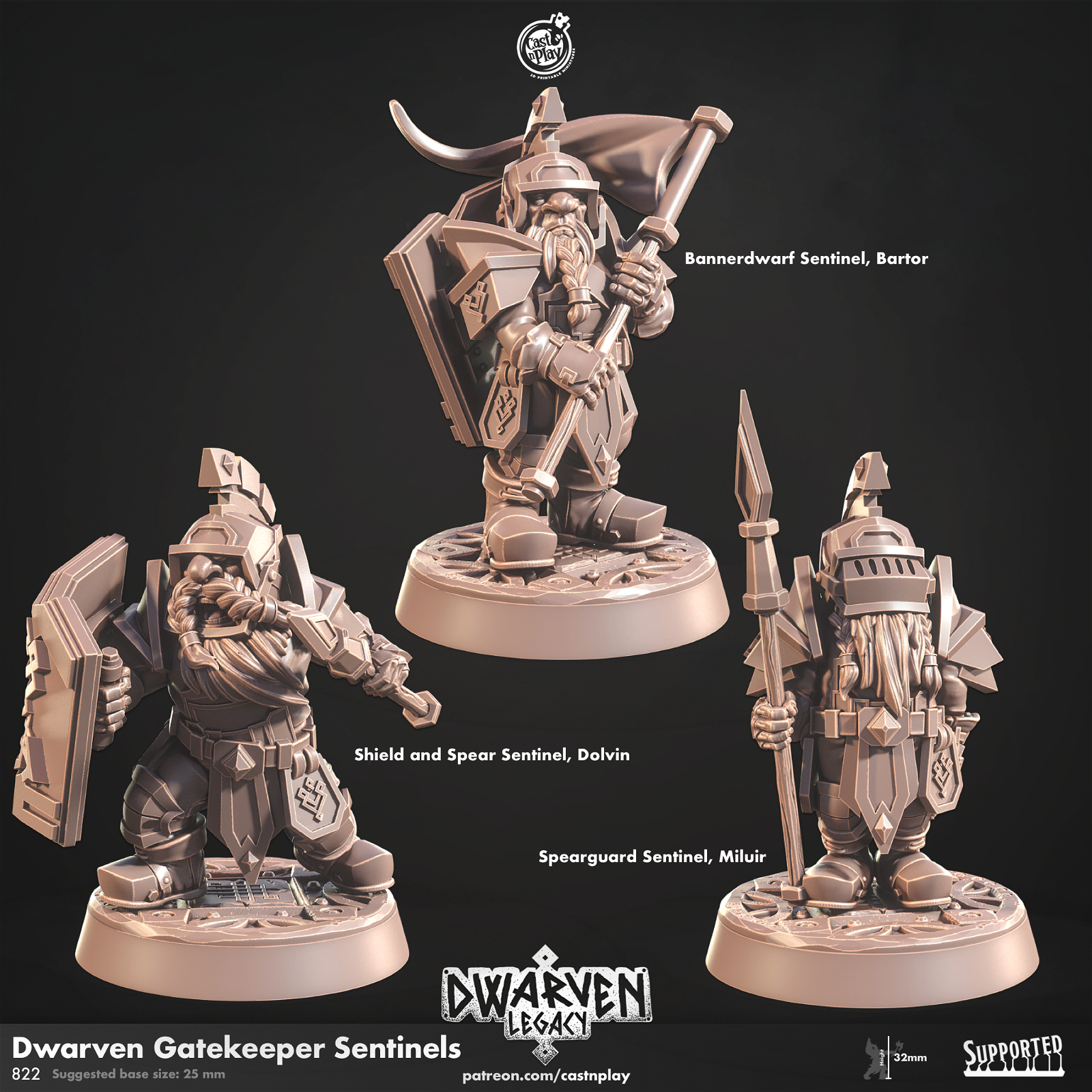 Dwarven Gatekeeper Sentinels - The Printable Dragon