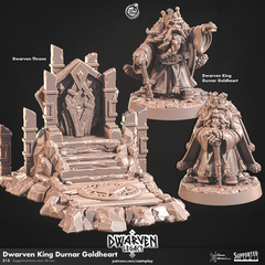 Dwarven King Durnar Goldheart 3D-printed model