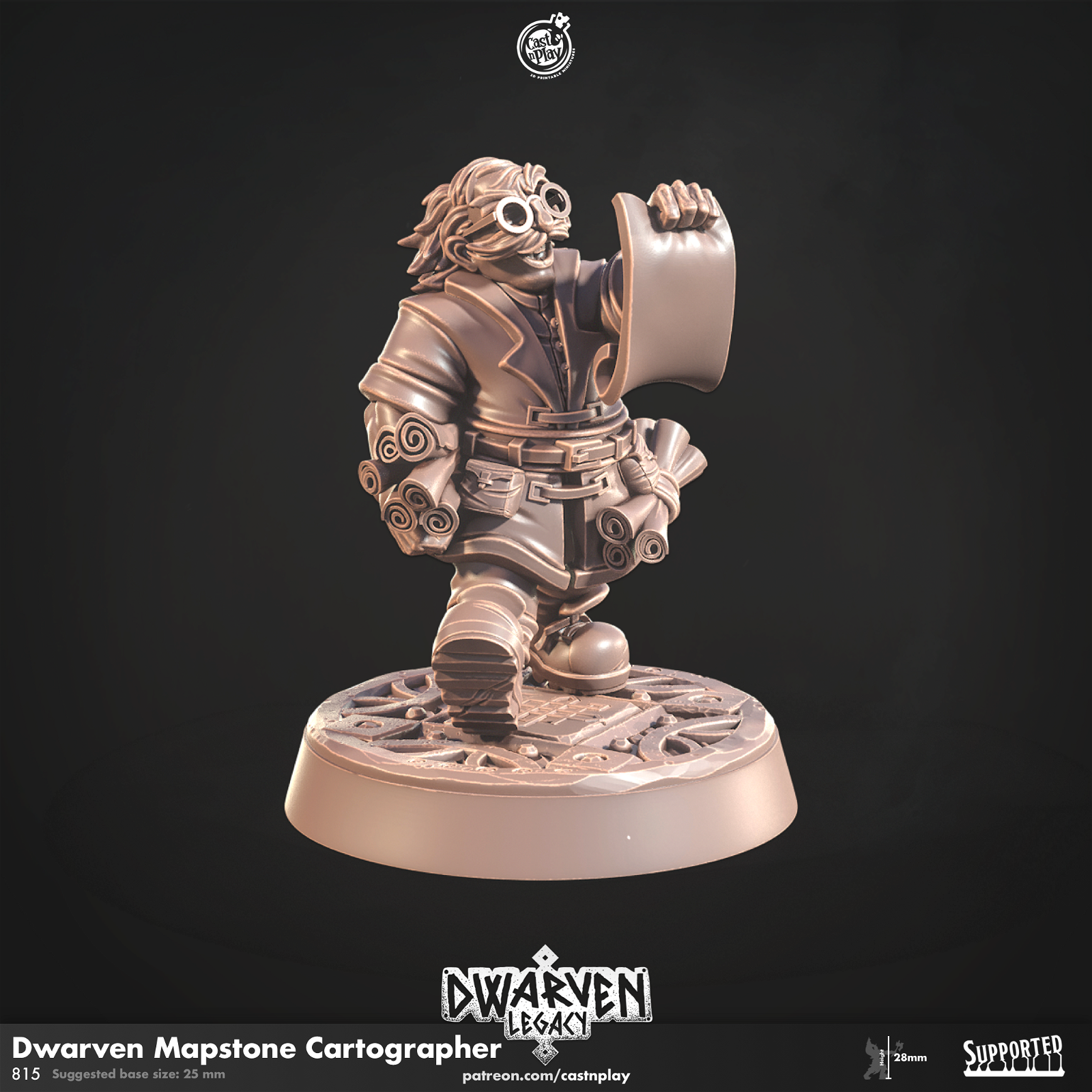 Dwarven Mapstone Cartographer - The Printable Dragon