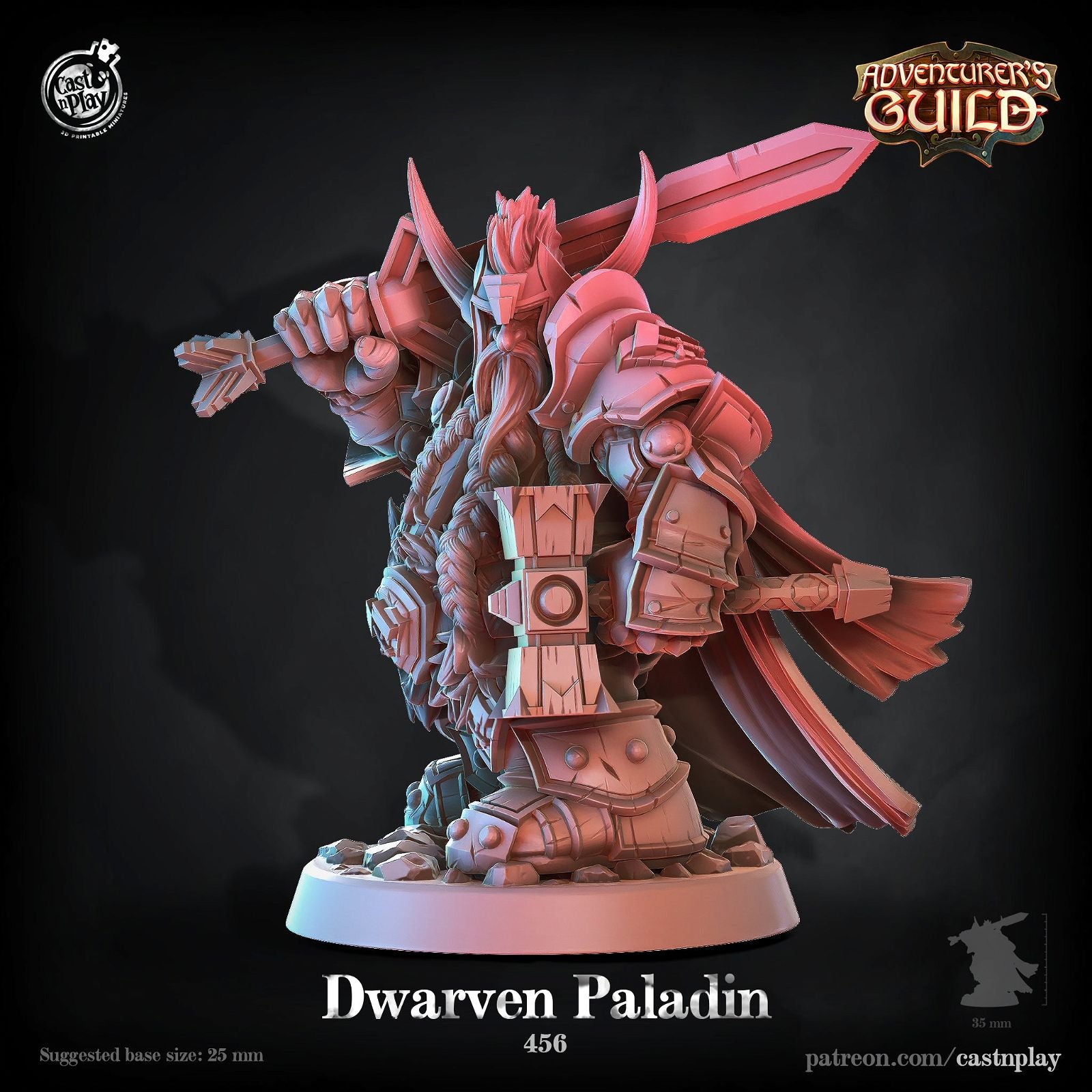 Dwarven Paladin - The Printable Dragon