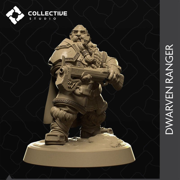 Dwarven Ranger 3D-printed model
