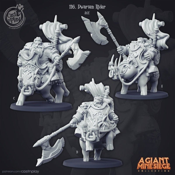 Dwarven Riders 3D-printed model