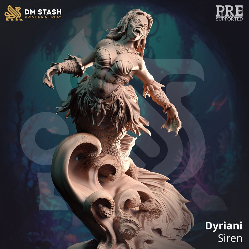 Dyriani The Siren 3D-printed model