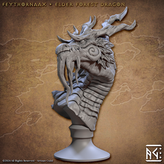 Elder Forest Dragon Bust 3D-printed model