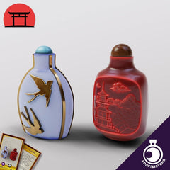 Elemental Bottles of Air and Land 3D-printed model