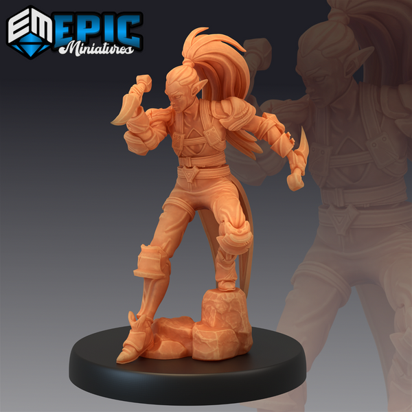 Elf Rogue 3D-printed model