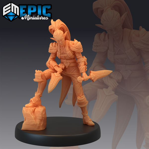 Elf Rogue 3D-printed model