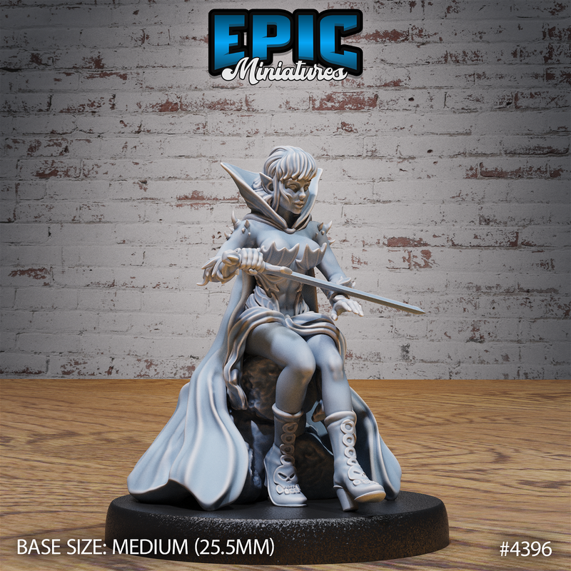 Elf Warlock Female 3D-printed model