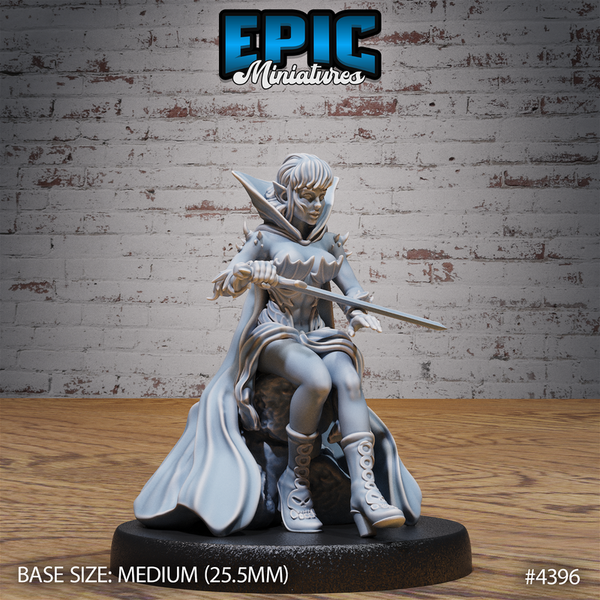 Elf Warlock Female 3D-printed model