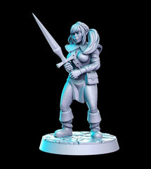 Elf Warrior 3D-printed model