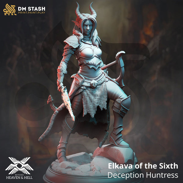 Elkava of the Sixth - Deception Huntress - The Printable Dragon