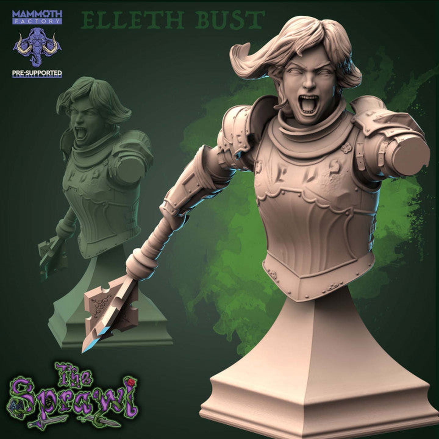 Elleth Bust - The Printable Dragon