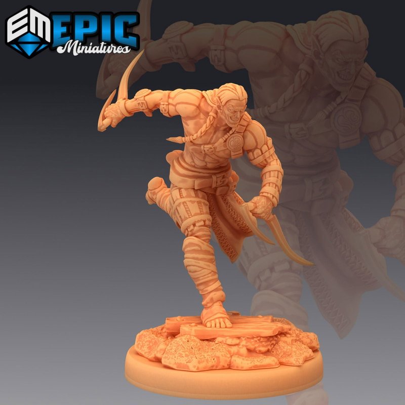 Elven Barbarian 3D-printed model