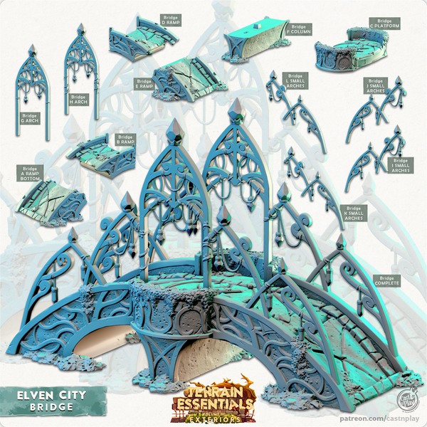 Elven City Bridge 3D-printed model