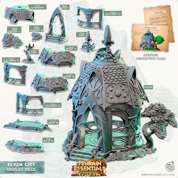 Elven City Display Piece 3D-printed model