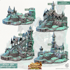 Elven City Modular Sanctuary 3D-printed model