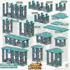 Elven City Platforms 3D-printed model