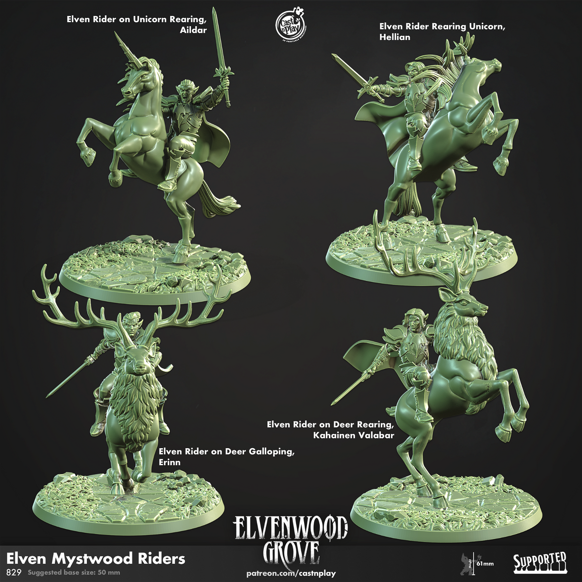 Elven Mystwood Riders - The Printable Dragon