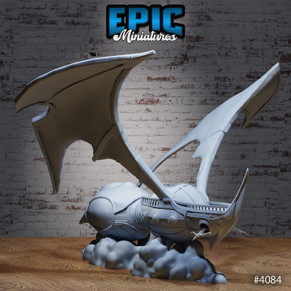 Elven Warbird Spelljammer 3D-printed model