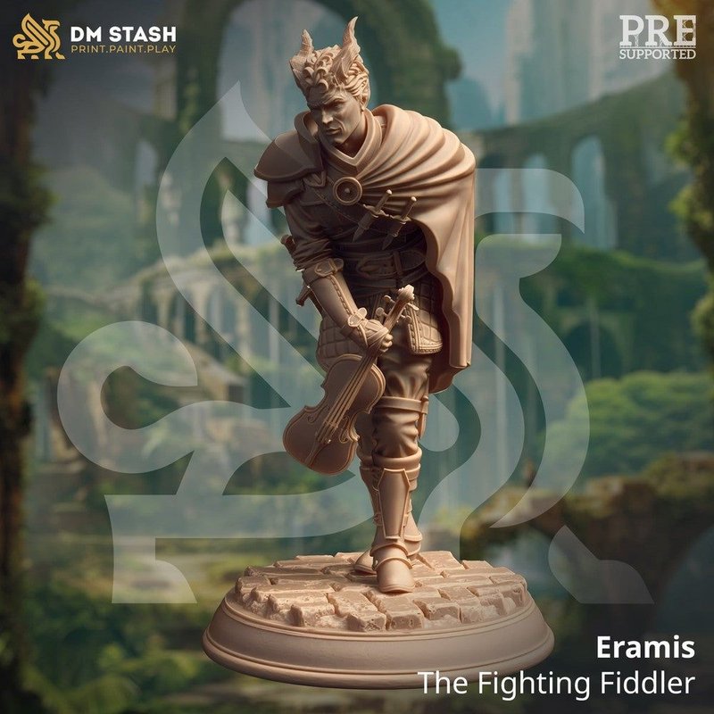 Eramis The Fighting Fiddler 3D-printed model