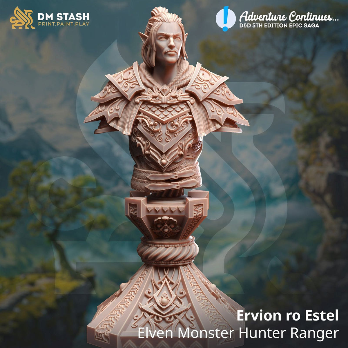 Ervion Ro Estel Bust - The Printable Dragon