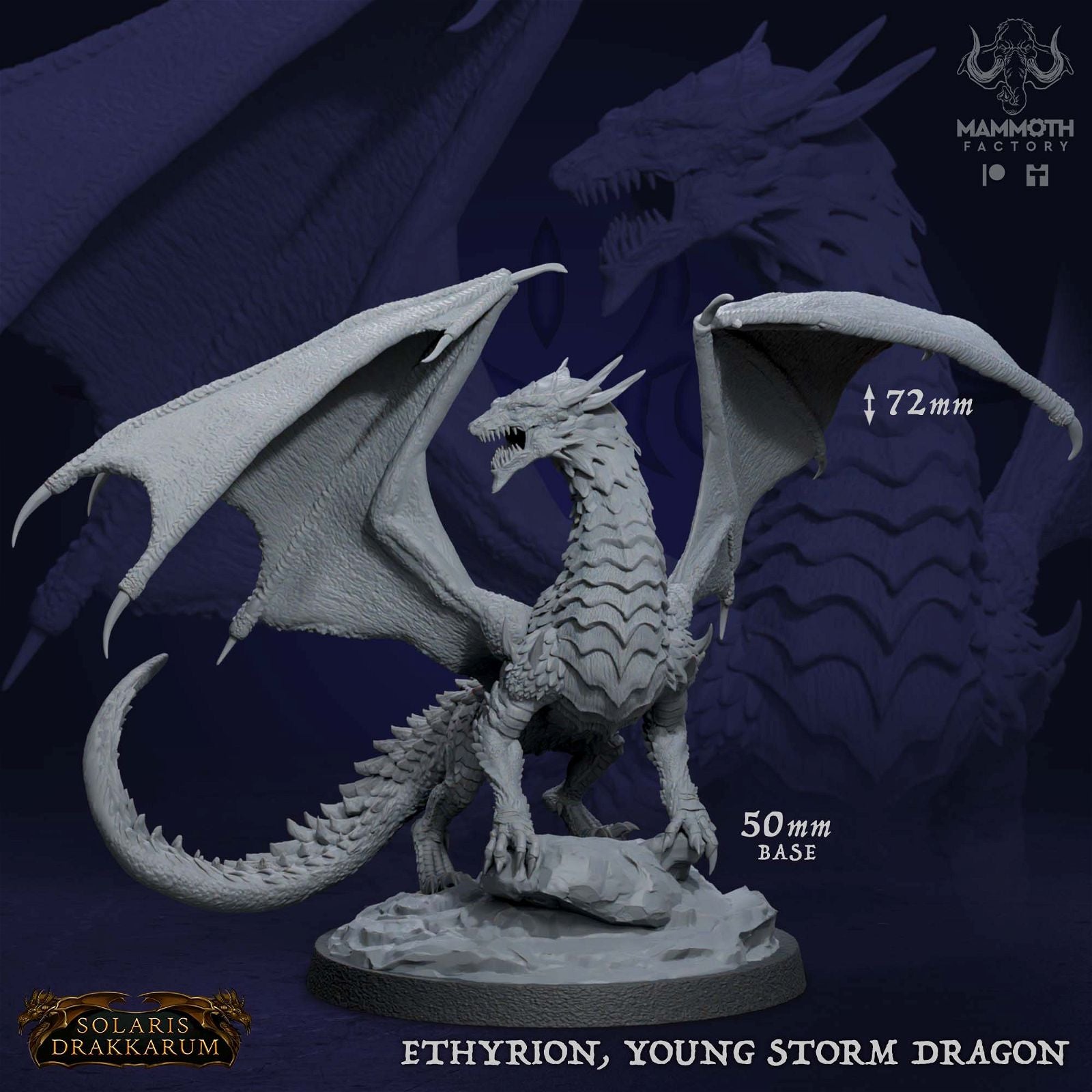 Ethyrion Young Storm Dragon - The Printable Dragon