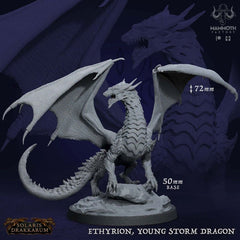 Ethyrion Young Storm Dragon 3D-printed model