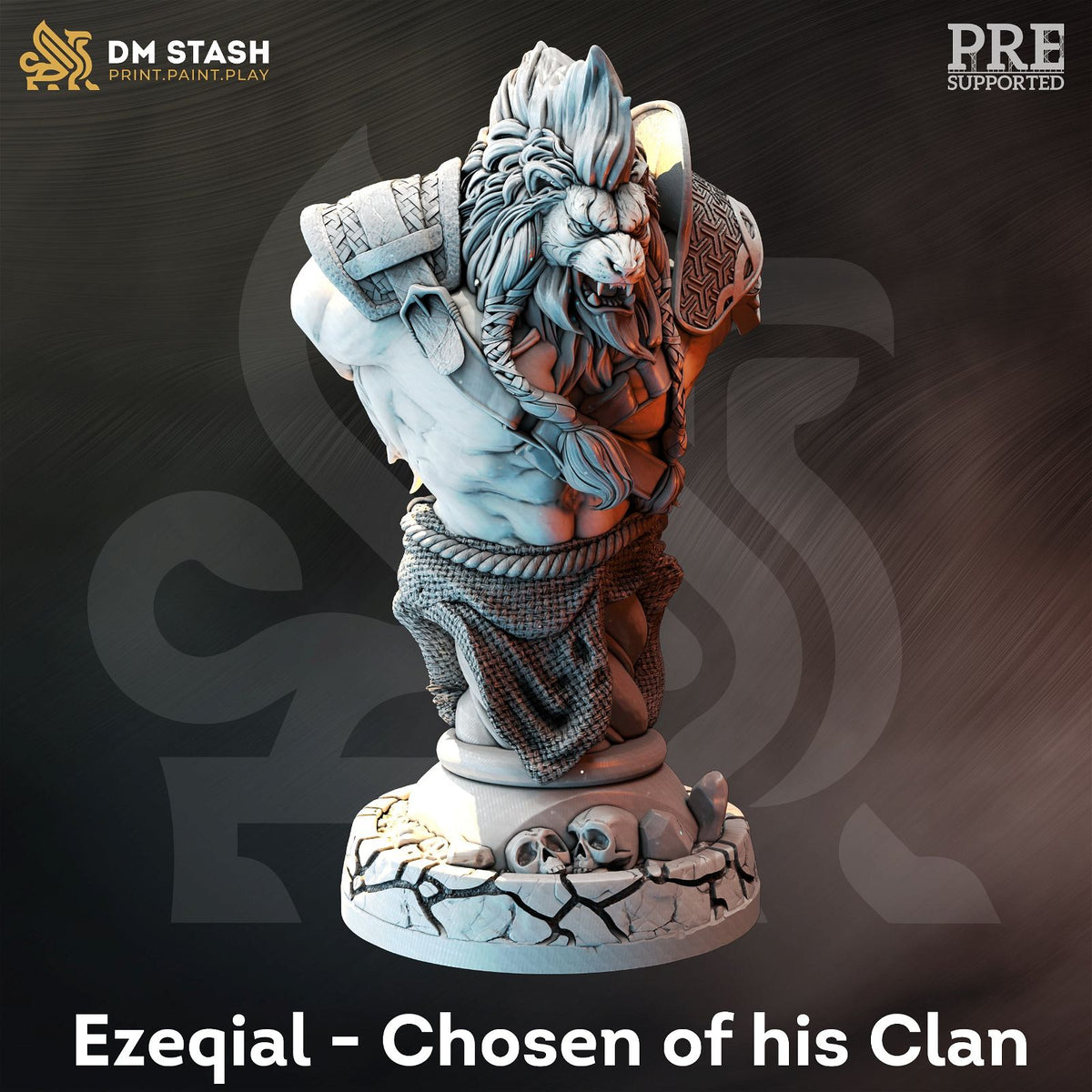 Ezeqial - Chosen of His Clan Bust - The Printable Dragon