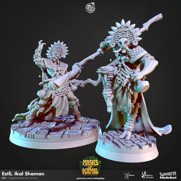 Eztli Ikal Shaman 3D-printed model