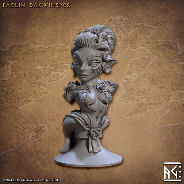 Faelin Oakwhisper Bust 3D-printed model