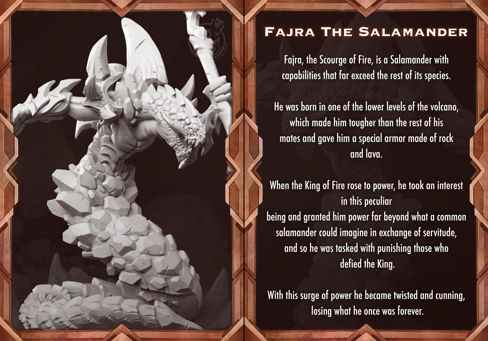 Fajra The Salamander - The Printable Dragon