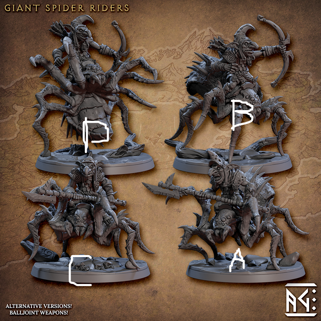 Faldorn Spider Riders - The Printable Dragon