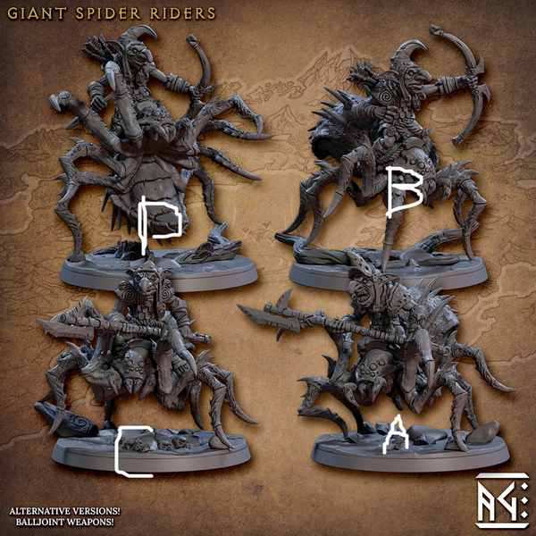 Faldorn Spider Riders 3D-printed model