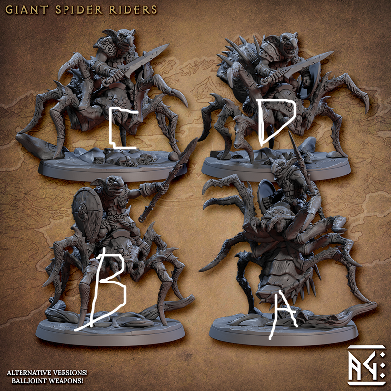 Faldorn Spider Riders 3D-printed model