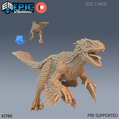 Feathered Raptor 3D-printed model