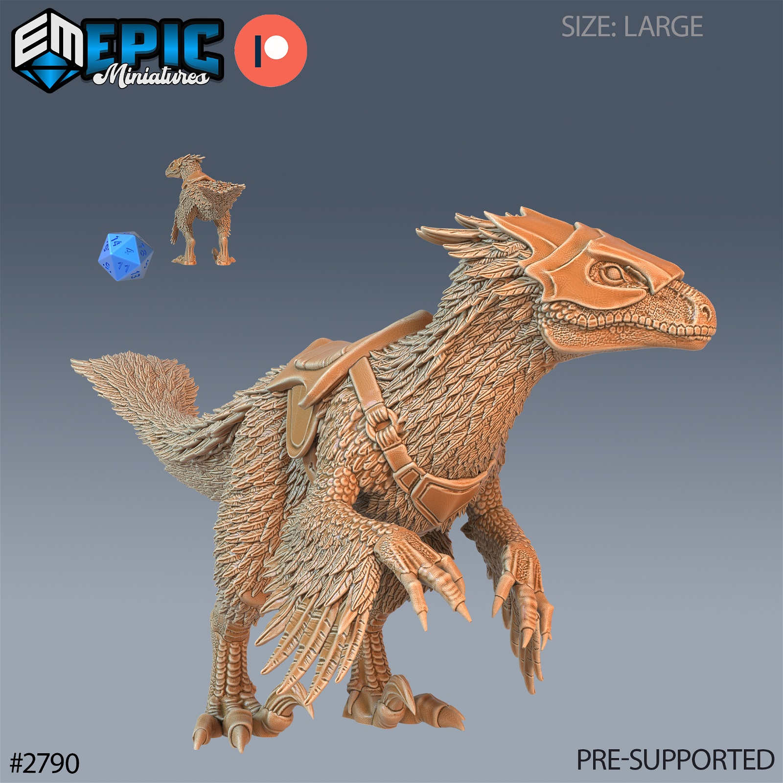 Feathered Raptor - The Printable Dragon