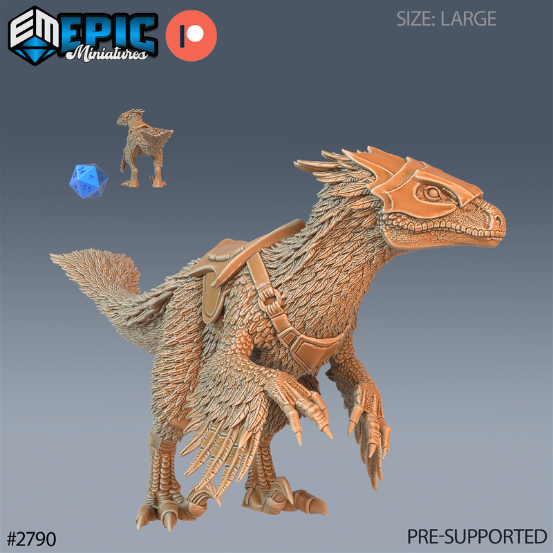 Feathered Raptor 3D-printed model