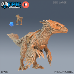 Feathered Raptor 3D-printed model