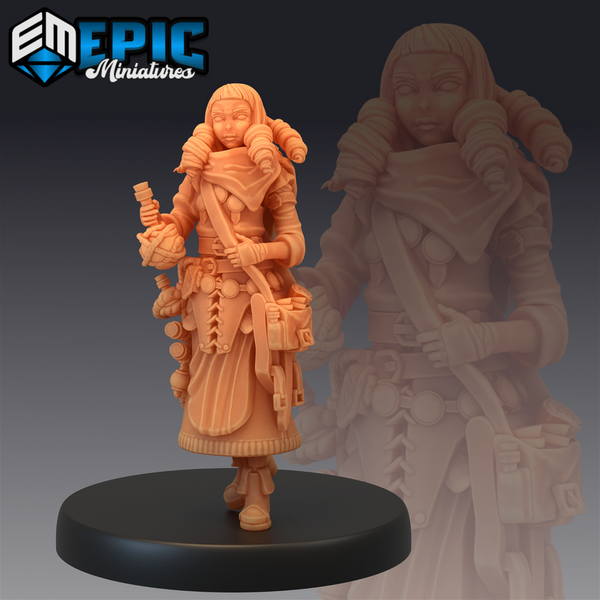 Female Alchemist 3D-printed model
