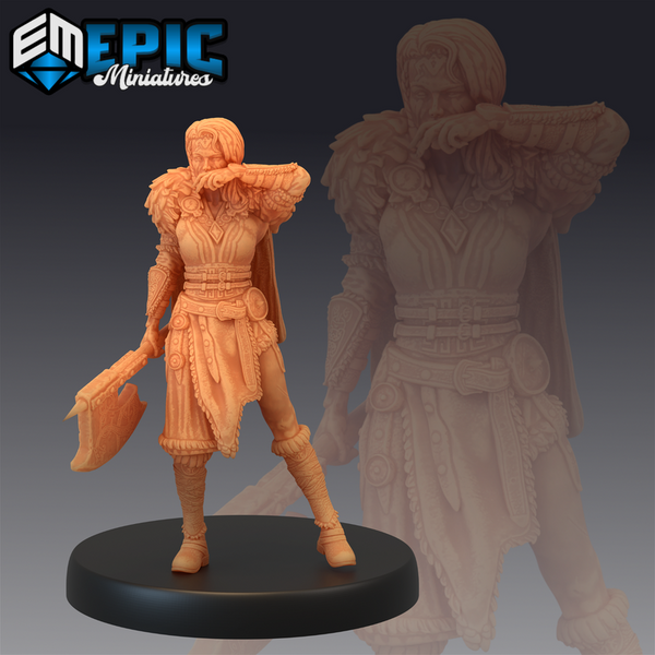 Female Barbarian 3D-printed model