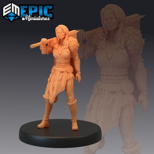 Female Barbarian - The Printable Dragon